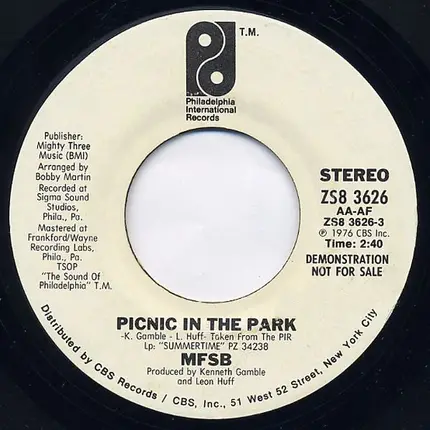 MFSB - Picnic In The Park