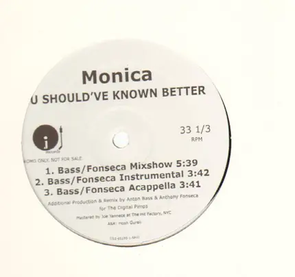 Monica - U Should've Known Better