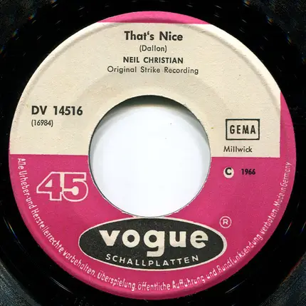 Neil Christian - That's Nice