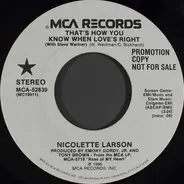 Nicolette Larson With Steve Wariner - That's How You Know When Love's Right