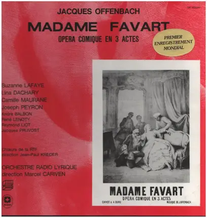 Offenbach/ Suzanne Lafaye, Lina Dachary a.o. - Madame Favart