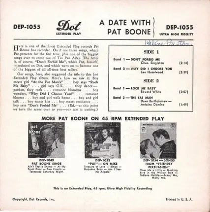 Pat Boone - A Date With Pat Boone