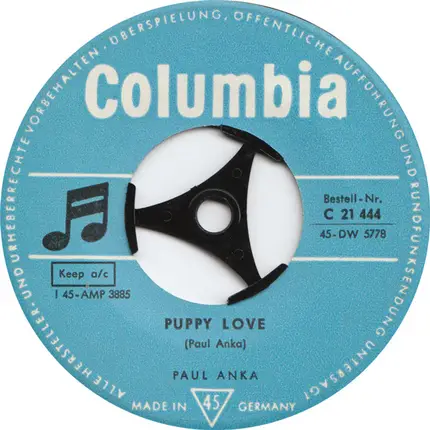 Paul Anka - Adam And Eve / Puppy Love