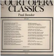 Paul Bender - Court Opera Classics