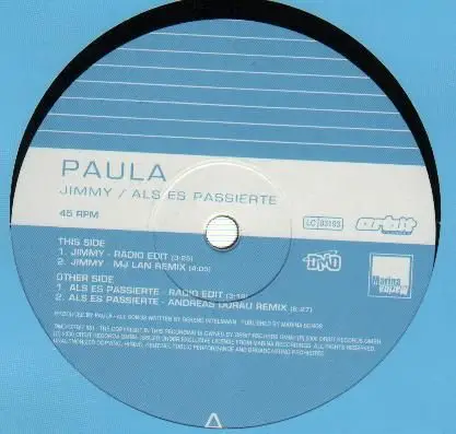 Paula - Jimmy / Als Es Passierte