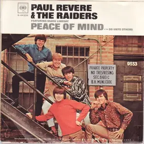 Paul Revere - Peace Of Mind / Do Unto Others