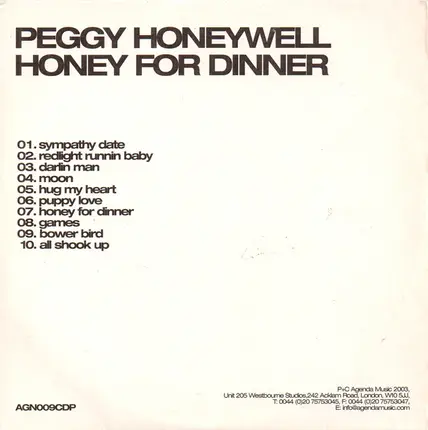 Peggy Honeywell - Honey for Dinner