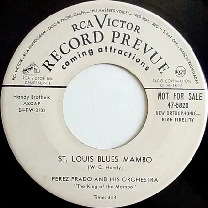 Perez Prado And His Orchestra - Tomcat Mambo / St. Louis Blues Mambo