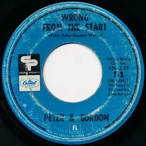 Peter & Gordon - Wrong From The Start / You've Lost That Lovin' Feelin'