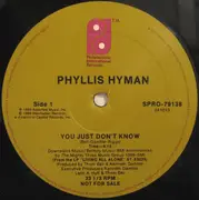 12'' - Phyllis Hyman - You Just Don't Know / Slow Dancin' - Promo