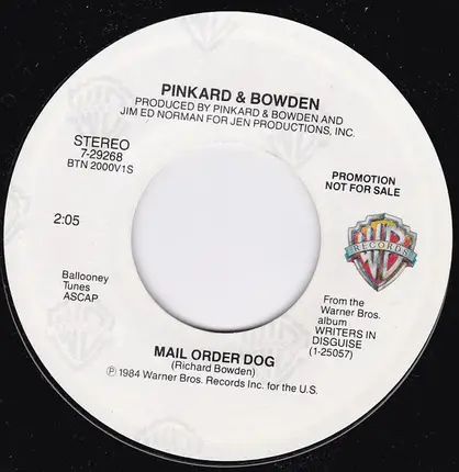 Pinkard & Bowden - I Lobster But Never Flounder / Mail Order Dog