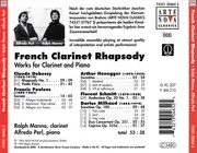 CD - Debussy / Poulenc / Honegger / Schmitt / Milhaud - French Clarinet Rhapsody