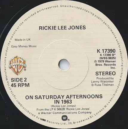 Rickie Lee Jones - Chuck E's In Love