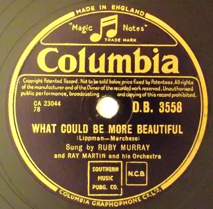 Ruby Murray And Ray Martin And His Orchestra - Softly, Softly / What Could Be More Beautiful