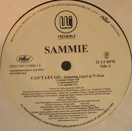 Sammie Feat. Lloyd - Can't Let Go