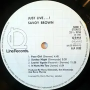 LP - Savoy Brown - Just Live - BLACK VINYL