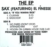 12'' - Sax Featuring El Finesse - The EP