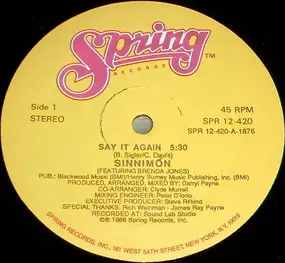 Sinnimon - Say It Again