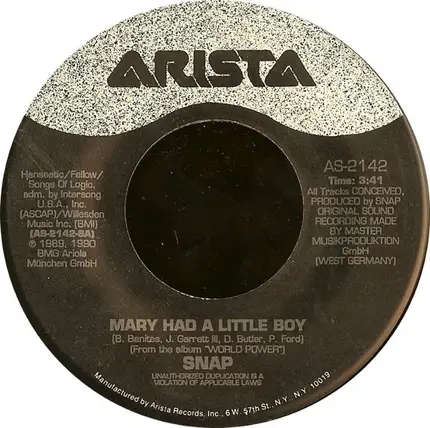 Snap! - Mary Had A Little Boy