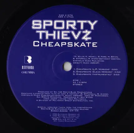 Sporty Thievz - Cheapskate