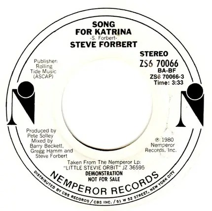 Steve Forbert - Song For Katrina