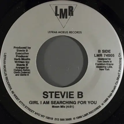 Stevie B - Girl I Am Searching For You