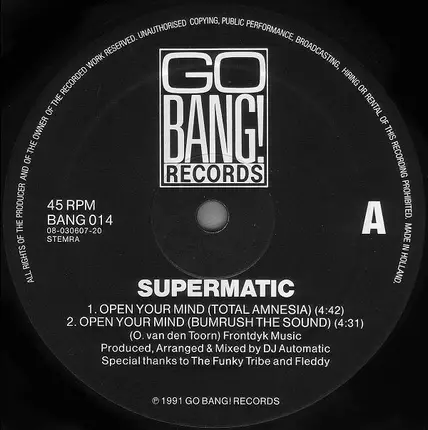 Supermatic - Open Your Mind / Othon