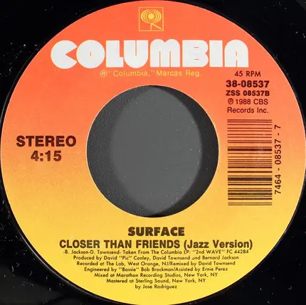 Surface - Closer Than Friends